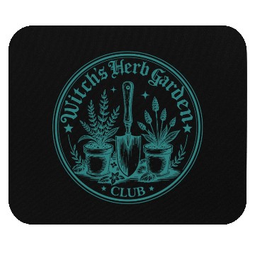 Discover Witch Herb Garden Women Cottagecore Dark Botanical Mouse Pads
