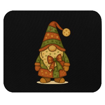Discover Patchwork Gnome Christmas Vintage Folk Art Mouse Pads