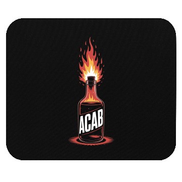 Discover Fiery ACAB Bottle Illustration Mouse Pads