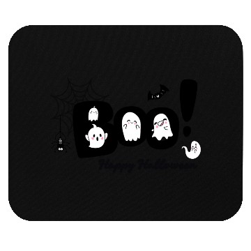 Discover Cute Ghosts and Spider Halloween Pattern Mouse Pads