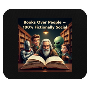 Discover Fictional Alien and Wizard Book Lovers Mouse Pads