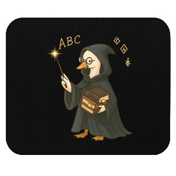 Discover Wizard Goose with Spell Books Mouse Pads