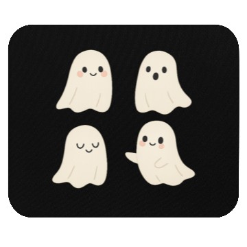 Discover Adorable Friendly Ghost Illustrations Mouse Pads