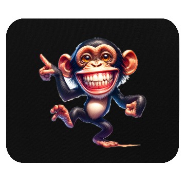 Discover Playful Monkey Cartoon Illustration Mouse Pads