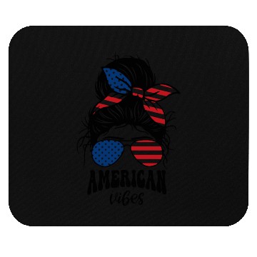 Discover Patriotic American Vibes Illustration Mouse Pads