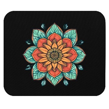 Discover Vibrant Mandala Floral Design Mouse Pads