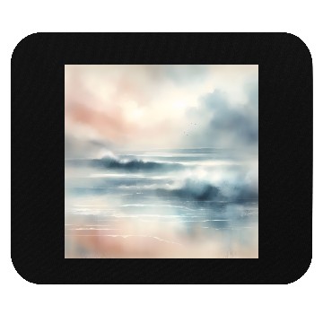 Discover Serene Ocean Dawn Abstract Mouse Pads