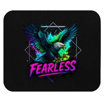 Discover Fearless Eagle Neon Design Mouse Pads