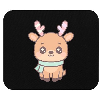Discover Kawaii Reindeer Cute Christmas Mouse Pads