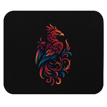Discover Vibrant Mythical Phoenix Tattoo Design Mouse Pads