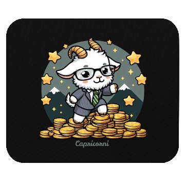 Discover Capricorn Business Goat Illustration Mouse Pads