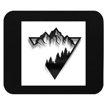 Discover Mountain Skyline with Forest Silhouette Mouse Pads