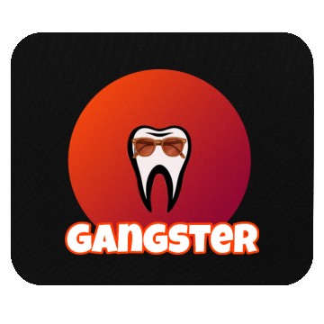 Discover Cool Tooth with Sunglasses Gangster Design Mouse Pads