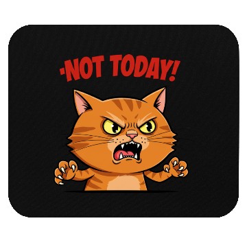 Discover Not Today Angry Cat Mouse Pads | Funny Grumpy Cat Mem