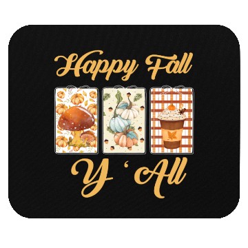 Discover Happy Fall Y’all – Rustic Pumpkin Patch Vibes Mouse Pads