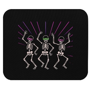 Discover Neon Skeleton Dance Illustration Mouse Pads