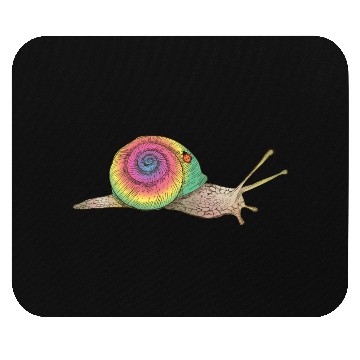 Discover Colorful snail with a rainbow shell Mouse Pads