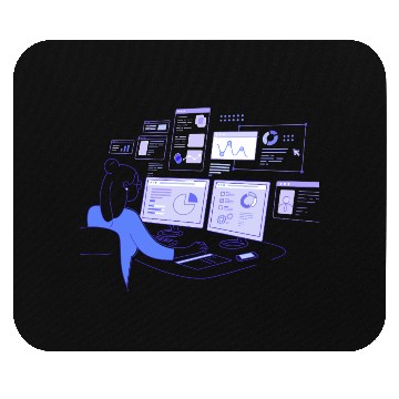Discover Futuristic Data Analyst Abstract Mouse Pads