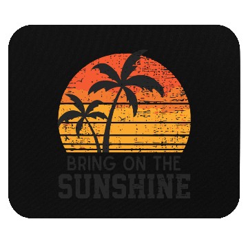 Discover Sunset Palm Tree Beach Scene Mouse Pads