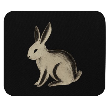 Discover Stillness Before the Spring – Minimalist Rabbit Mouse Pads