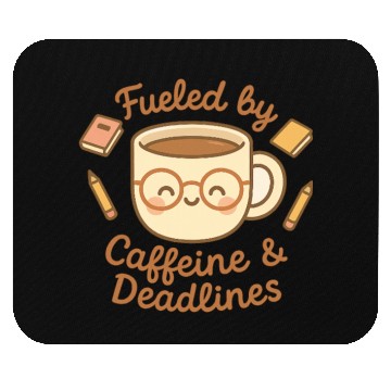 Discover Caffeine & Deadlines Coffee Lover Design Mouse Pads