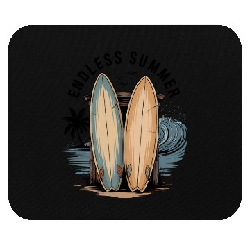 Discover Beach Surfboards Sunset Scene Mouse Pads
