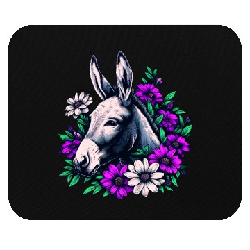 Discover Floral Donkey Mouse Pads