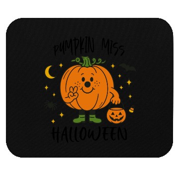 Discover Cute Pumpkin Character for Halloween Mouse Pads