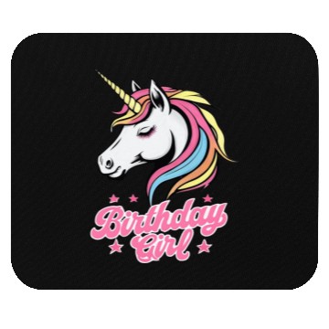 Discover Sparkling Rainbow Unicorn Birthday Mouse Pads