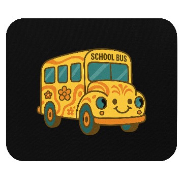Discover Cute Yellow School Bus Back to School Fun Mouse Pads