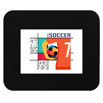 Discover Soccer Player with Ball Graphic Mouse Pads