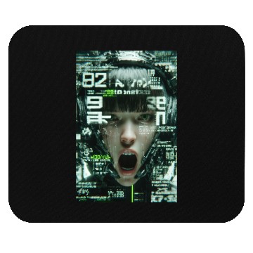 Discover Cyberpunk Digital Scream Mouse Pads