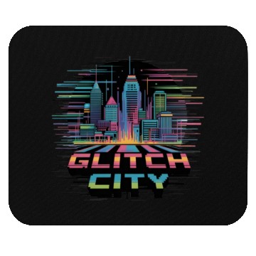 Discover Neon Cyberpunk Cityscape Design Mouse Pads