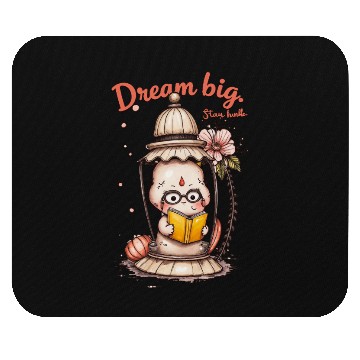 Discover Whimsical Reading Buddha Lantern Design Mouse Pads