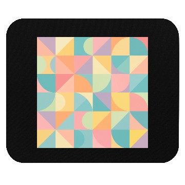 Discover Pastel Geometric Pattern for Modern Apparel Mouse Pads