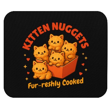 Discover Cute Kitten Nuggets – Funny Food Cat Mouse Pads