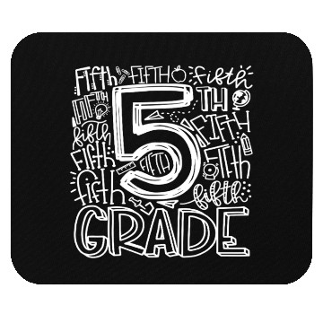 Discover 5th Grade Typography Team Fifth Grade Teacher Back Mouse Pads