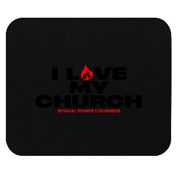Discover Love My Church Red Mouse Pads