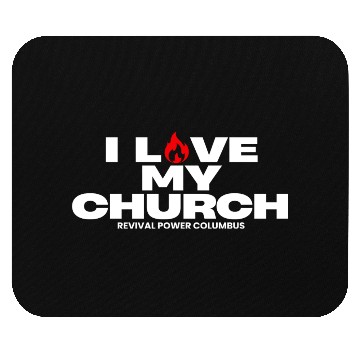 Discover I Love my Church - Red Mouse Pads