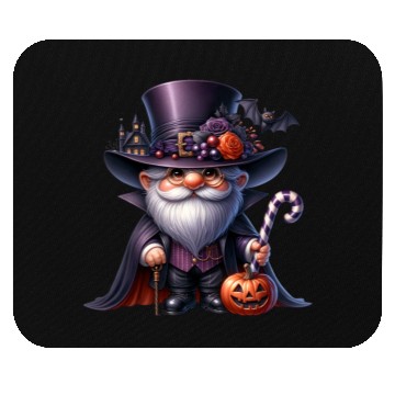 Discover Elegant Halloween Gnome – Top Hat, Pumpkin & Candy Mouse Pads