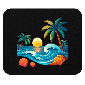 Discover Tropical Sunset Beach Vibes Mouse Pads