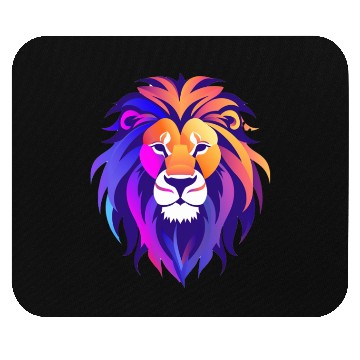 Discover Vibrant Royal Lion Portrait Mouse Pads