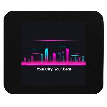 Discover Neon Skyline Cityscape Mouse Pads