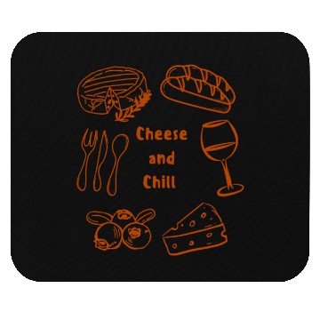 Discover Cheese and Chill – Minimalist Food Lover Mouse Pads