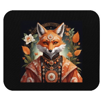Discover Regal Fox with Ornate Jewelry Mouse Pads