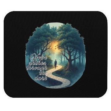 Discover Hope Illuminates the Dark Forest Mouse Pads