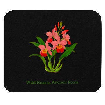 Discover Wild Heart Orchid Botanical Design Mouse Pads