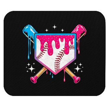 Discover Colorful Baseball Bat Shield Design Mouse Pads