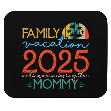 Discover Family Vacation 2025 Tropical Sunset Design Mouse Pads