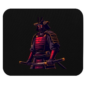 Discover Dark Samurai Warrior Illustration Mouse Pads